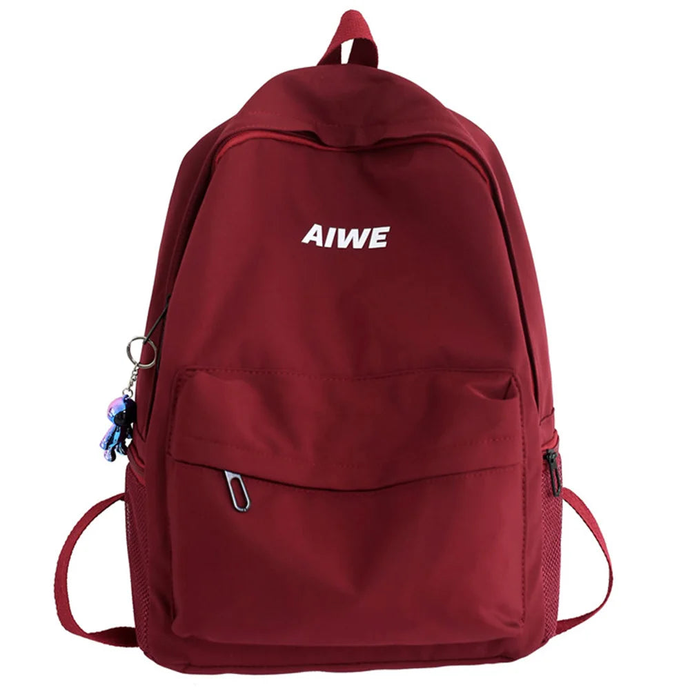 Female Male Trendy Cool Travel Girl Boy Solid Color Book Backpack Men Women School Backpack Ladies Student Bag Cute Harajuku Bag