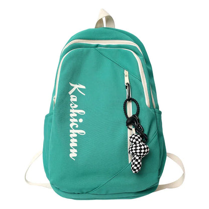 Female Male White Nylon Book Bag Men Women School Backpack New Lady Travel Student Bags Girl Boy Laptop College Backpack Fashion