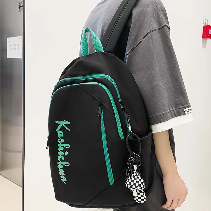 Female Male White Nylon Book Bag Men Women School Backpack New Lady Travel Student Bags Girl Boy Laptop College Backpack Fashion