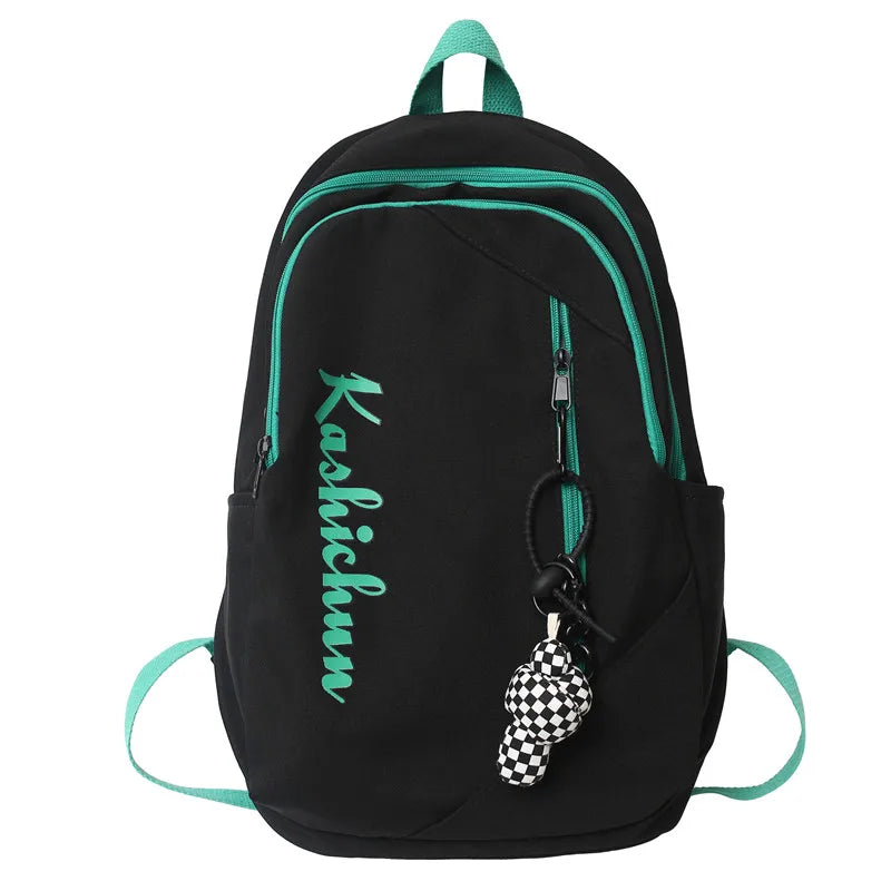 Female Male White Nylon Book Bag Men Women School Backpack New Lady Travel Student Bags Girl Boy Laptop College Backpack Fashion