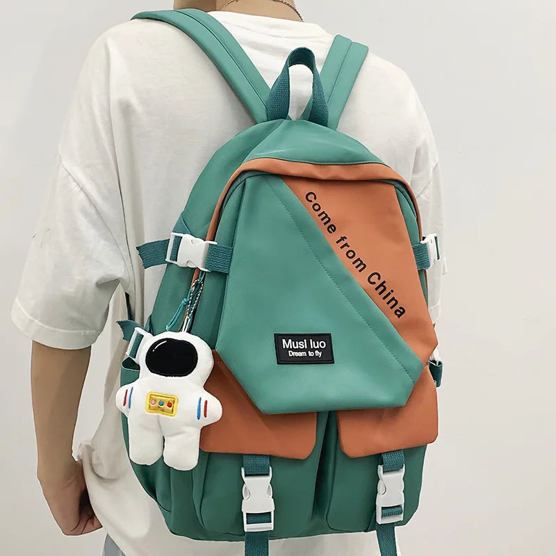 Female Men Waterproof Travel Book Bag Cool Women Male Harajuku College Backpack Fashion Girl Boy Leisure School Bags Lady Laptop