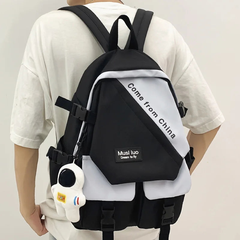 Female Men Waterproof Travel Book Bag Cool Women Male Harajuku College Backpack Fashion Girl Boy Leisure School Bags Lady Laptop