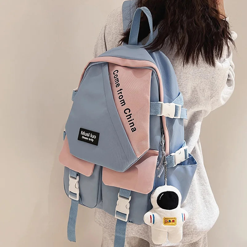 Female Men Waterproof Travel Book Bag Cool Women Male Harajuku College Backpack Fashion Girl Boy Leisure School Bags Lady Laptop