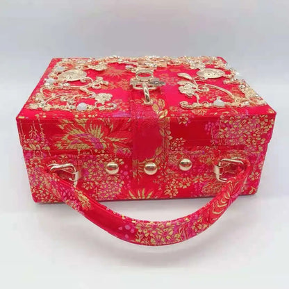 Female Red Metal Wedding Bridal Clutch Purse Best Design Girls' Crystal Party Clutches Bags Fashion Shoulder Small Chain Handbag