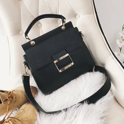 Female Retro Solid Color Shoulder Messenger Women's Fashion Frosted Handbag Ladies All-match Casual Texture Small Square Bag