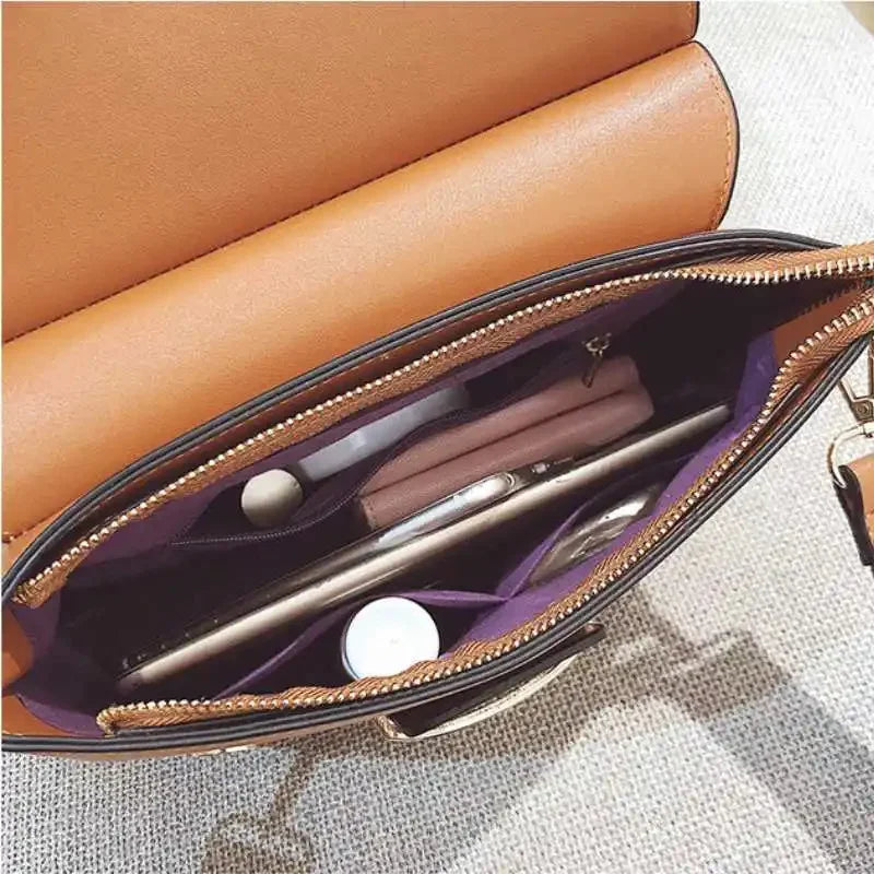 Female Retro Solid Color Shoulder Messenger Women's Fashion Frosted Handbag Ladies All-match Casual Texture Small Square Bag