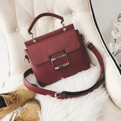 Female Retro Solid Color Shoulder Messenger Women's Fashion Frosted Handbag Ladies All-match Casual Texture Small Square Bag