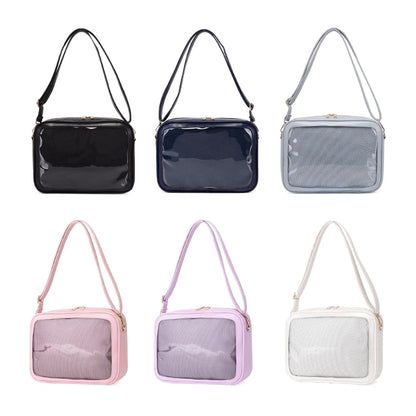 Female Shoulder Bag with Adjustable Shoulder Strap Womens Clear Crossbody Bag