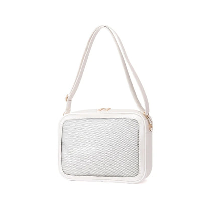 Female Shoulder Bag with Adjustable Shoulder Strap Womens Clear Crossbody Bag