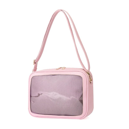 Female Shoulder Bag with Adjustable Shoulder Strap Womens Clear Crossbody Bag