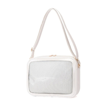 Female Shoulder Bag with Adjustable Shoulder Strap Womens Clear Crossbody Bag