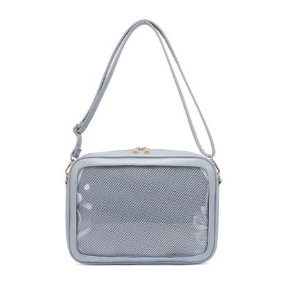 Female Shoulder Bag with Adjustable Shoulder Strap Womens Clear Crossbody Bag