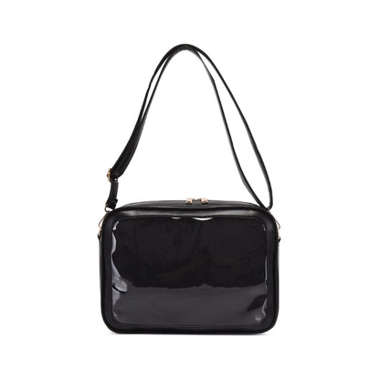 Female Shoulder Bag with Adjustable Shoulder Strap Womens Clear Crossbody Bag