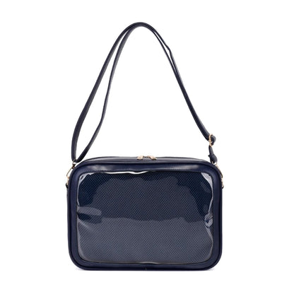Female Shoulder Bag with Adjustable Shoulder Strap Womens Clear Crossbody Bag