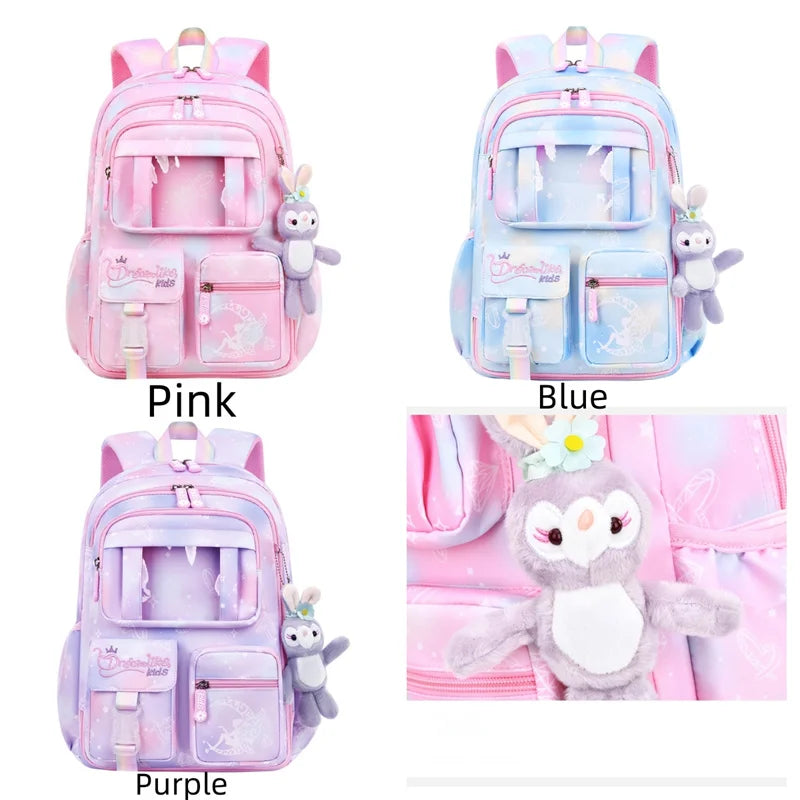 Female Student Fashion Trend Schoolbags Designer High Quality Large-capacity Backpacks Waterproof Nylon Children Light Rucksacks