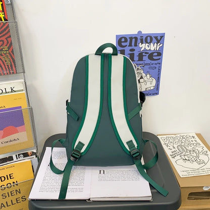 Female Teenager High Capacity Book Bag Girl Travel Laptop Student Backpack Ladies Nylon College Fashion Women Leisure School Bag