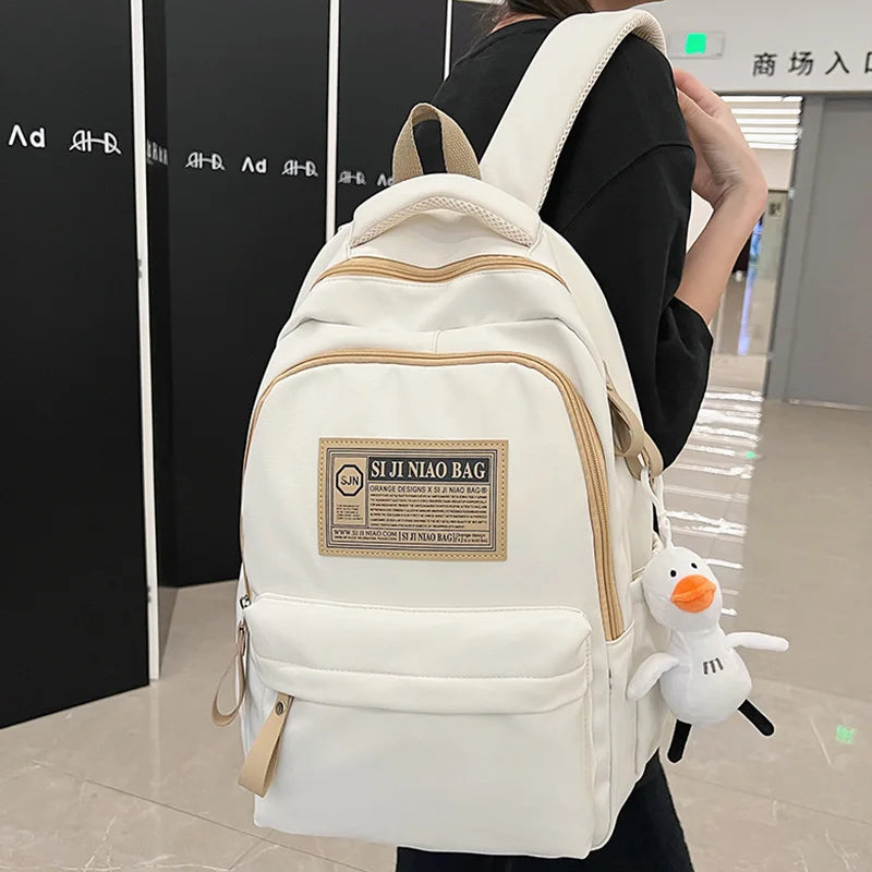 Female Travel High Capacity Book Bag Male Women College Backpack Fashion Girl Boy Nylon School Bags Lady Men Laptop Student Cool