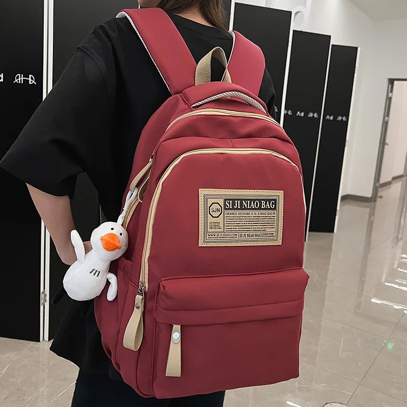 Female Travel High Capacity Book Bag Male Women College Backpack Fashion Girl Boy Nylon School Bags Lady Men Laptop Student Cool