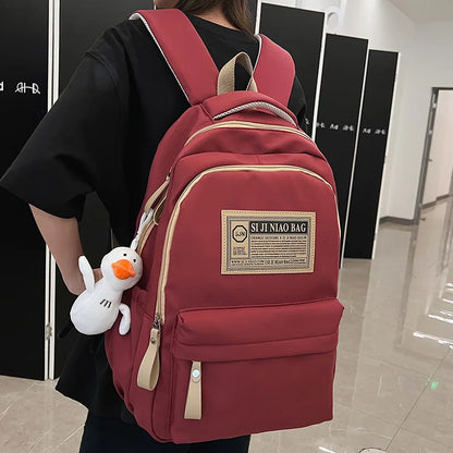 Female Travel High Capacity Book Bag Male Women College Backpack Fashion Girl Boy Nylon School Bags Lady Men Laptop Student Cool