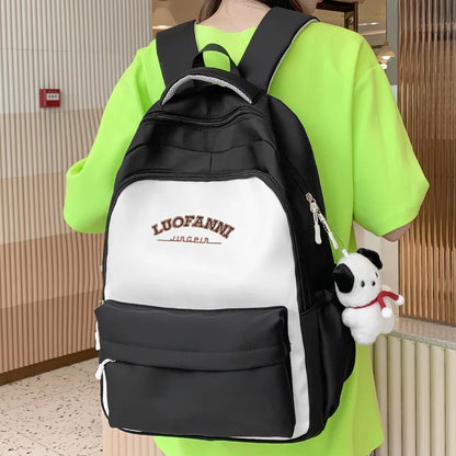 Female Travel Red Nylon Teenage College Backpack Fashion Ladies Cute Trendy Girl Leisure Backpack Women Laptop Student Book Bags