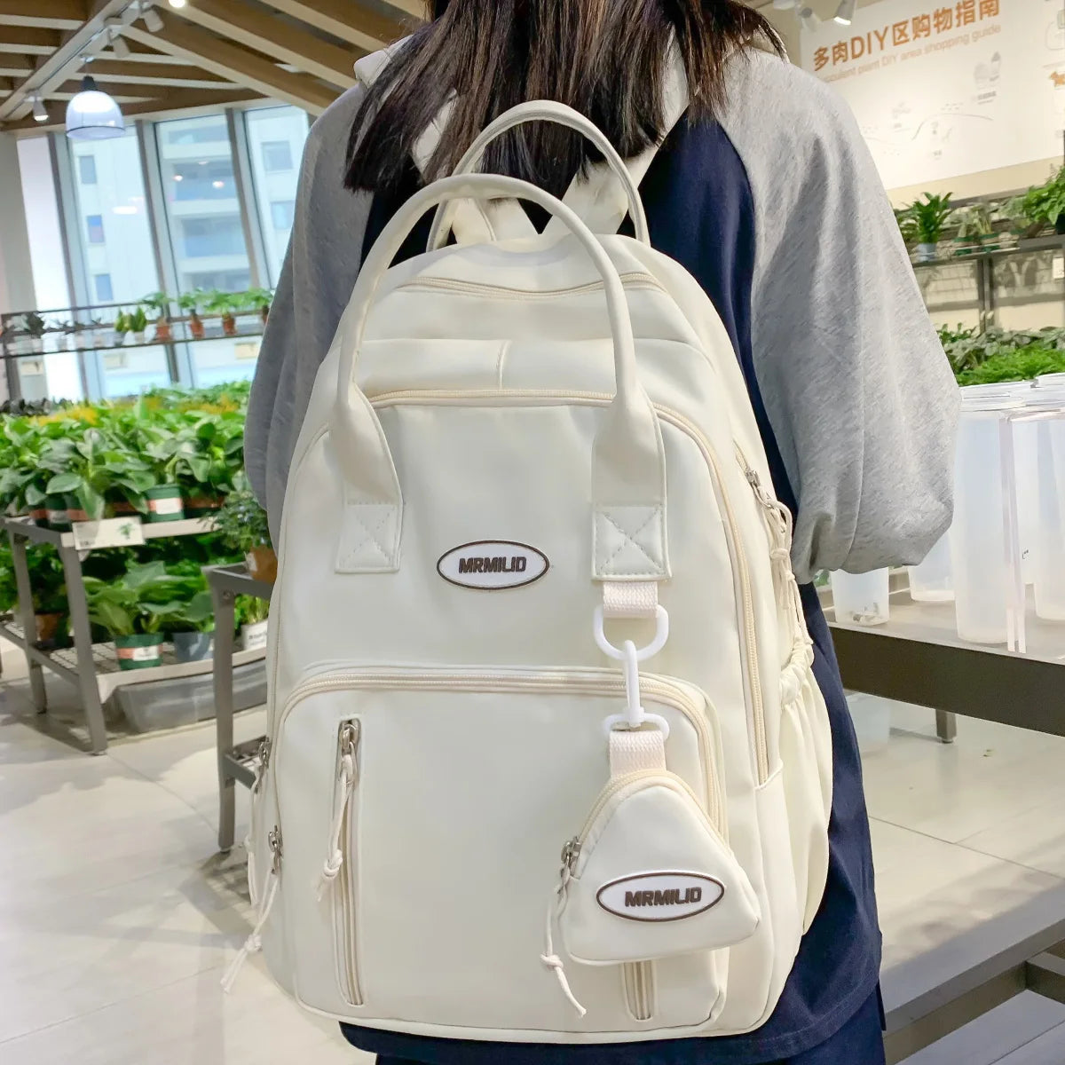 Female Travel Waterproof Book Bag Coin Purse Girl Nylon Kawaii School Bag Cool Women Fashion Laptop College Backpack Lady Trendy
