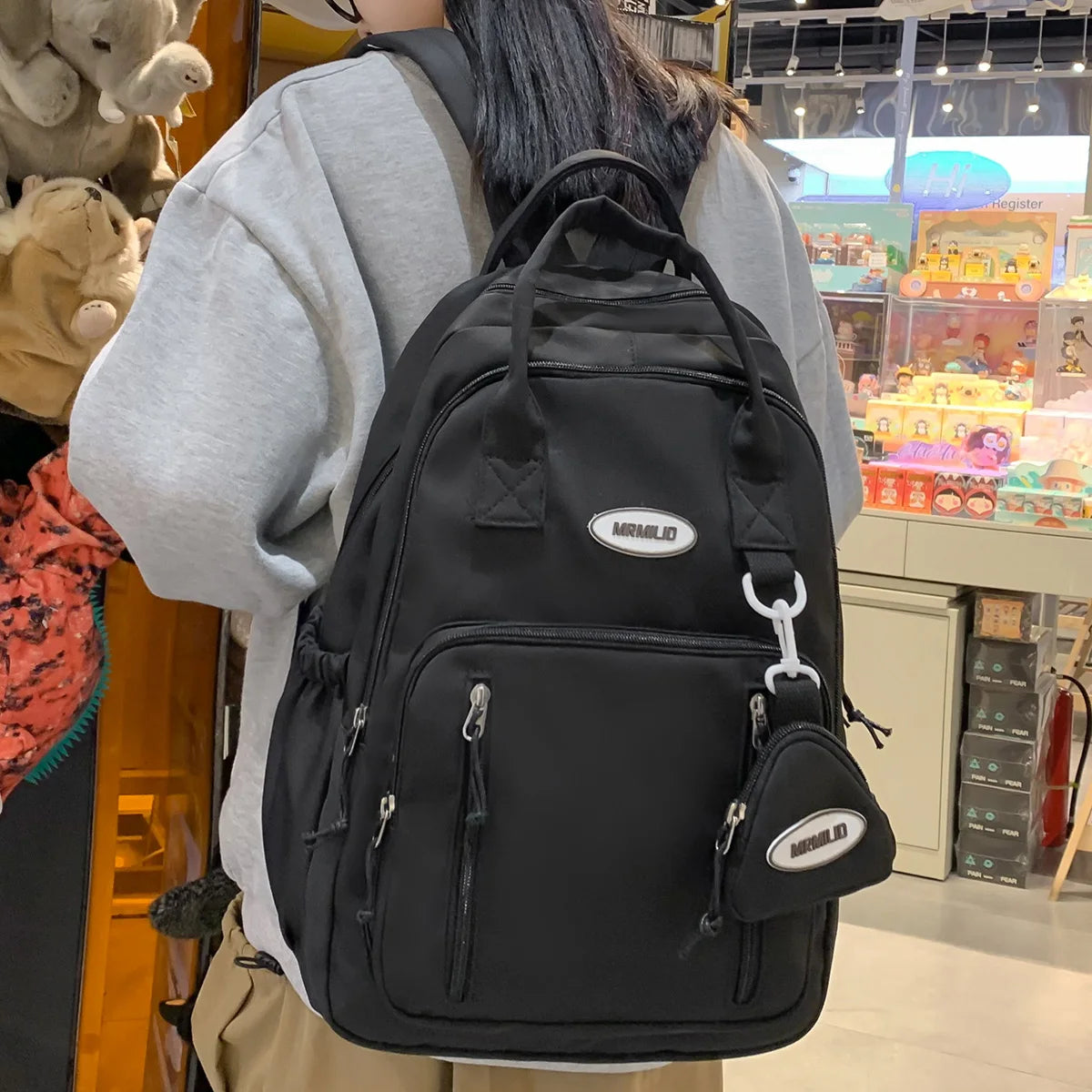 Female Travel Waterproof Book Bag Coin Purse Girl Nylon Kawaii School Bag Cool Women Fashion Laptop College Backpack Lady Trendy