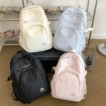Female Travel Waterproof Book Bags Fashion Ladies Cute Laptop Trendy Women College Student Backpack Girl Kawaii Nylon School Bag