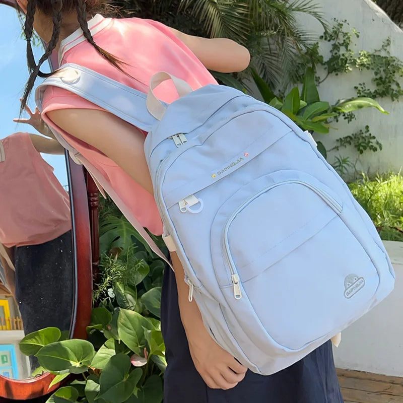 Female Travel Waterproof Book Bags Fashion Ladies Cute Laptop Trendy Women College Student Backpack Girl Kawaii Nylon School Bag