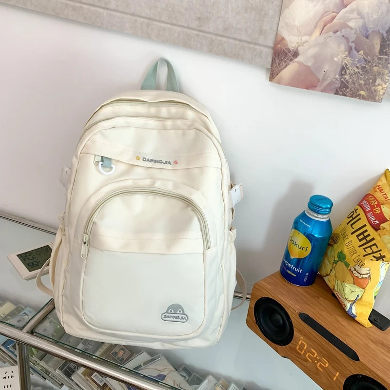 Female Travel Waterproof Book Bags Fashion Ladies Cute Laptop Trendy Women College Student Backpack Girl Kawaii Nylon School Bag