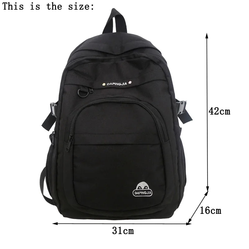 Female Travel Waterproof Book Bags Fashion Ladies Cute Laptop Trendy Women College Student Backpack Girl Kawaii Nylon School Bag