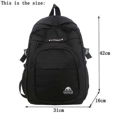Female Travel Waterproof Book Bags Fashion Ladies Cute Laptop Trendy Women College Student Backpack Girl Kawaii Nylon School Bag