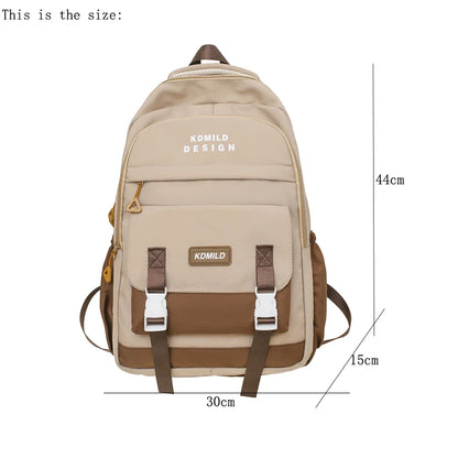 Female Travel Waterproof Book Bags Ladies Cute Laptop Trendy Women College Student Backpack Girl Kawaii Nylon School Bag 2023
