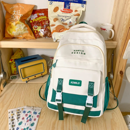 Female Travel Waterproof Book Bags Ladies Cute Laptop Trendy Women College Student Backpack Girl Kawaii Nylon School Bag 2023