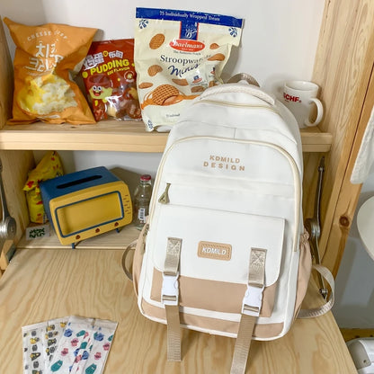 Female Travel Waterproof Book Bags Ladies Cute Laptop Trendy Women College Student Backpack Girl Kawaii Nylon School Bag 2023