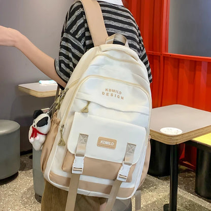 Female Travel Waterproof Book Bags Ladies Cute Laptop Trendy Women College Student Backpack Girl Kawaii Nylon School Bag 2023