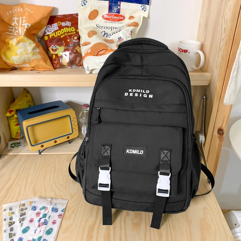 Female Travel Waterproof Book Bags Ladies Cute Laptop Trendy Women College Student Backpack Girl Kawaii Nylon School Bag 2023