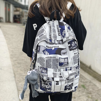 Female Trendy Men Backpack Cool Girl Student Male School Bag Ladies Fashion Laptop Nylon Backpack Women Book Boy Bags Travel New