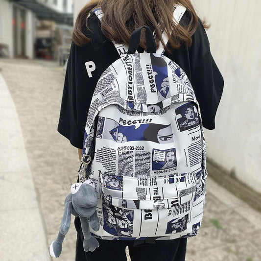 Female Trendy Men Backpack Cool Girl Student Male School Bag Ladies Fashion Laptop Nylon Backpack Women Book Boy Bags Travel New