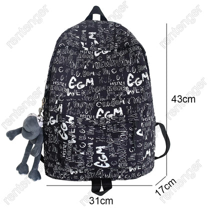 Female Trendy Men Backpack Cool Girl Student Male School Bag Ladies Fashion Laptop Nylon Backpack Women Book Boy Bags Travel New