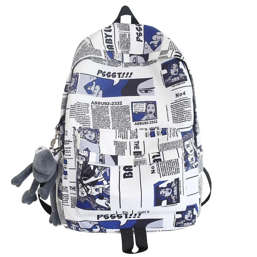 Female Trendy Men Backpack Cool Girl Student Male School Bag Ladies Fashion Laptop Nylon Backpack Women Book Boy Bags Travel New