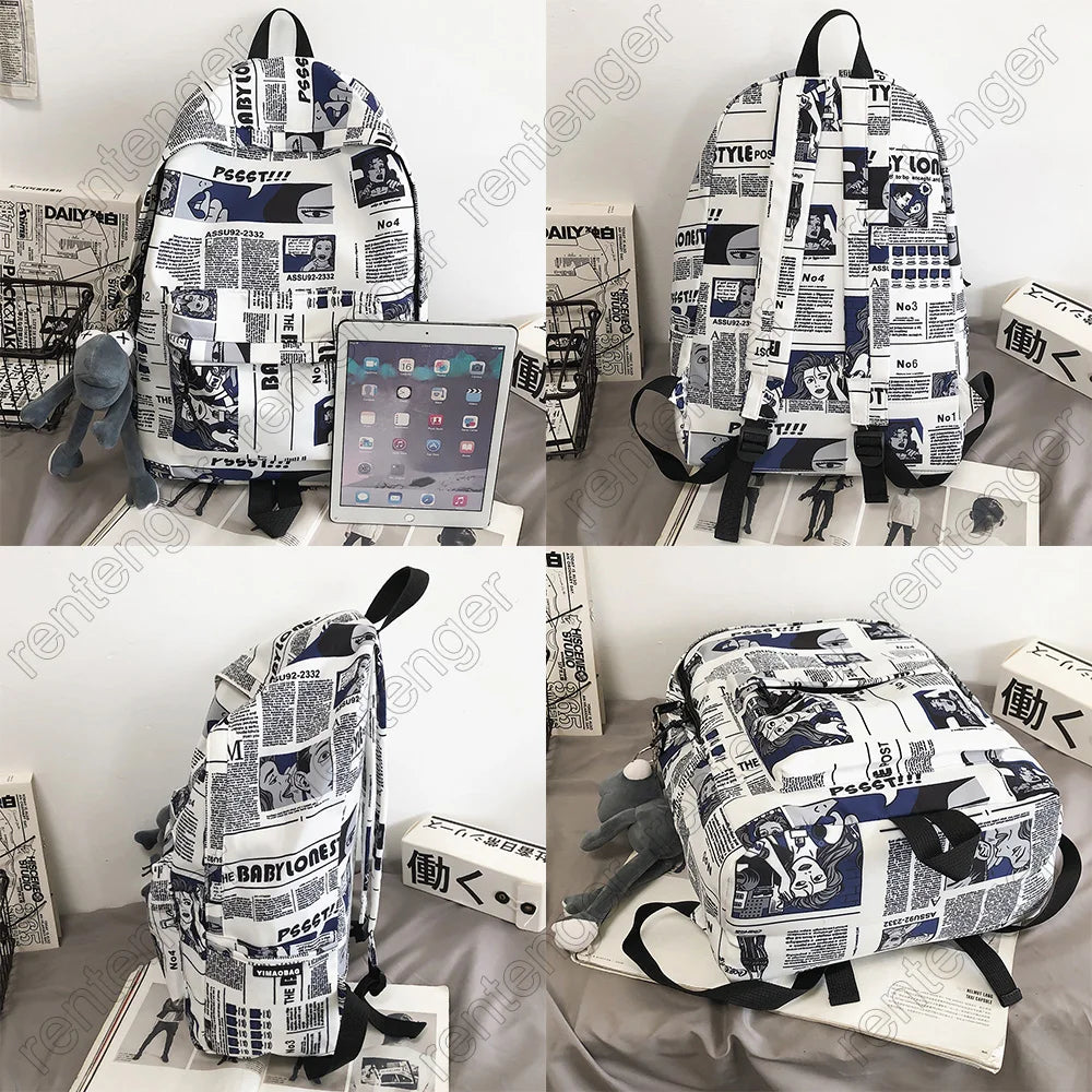 Female Trendy Men Backpack Cool Girl Student Male School Bag Ladies Fashion Laptop Nylon Backpack Women Book Boy Bags Travel New