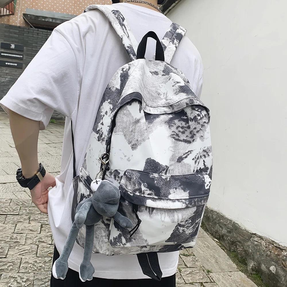 Female Trendy Men Backpack Cool Girl Student Male School Bag Ladies Fashion Laptop Nylon Backpack Women Book Boy Bags Travel New