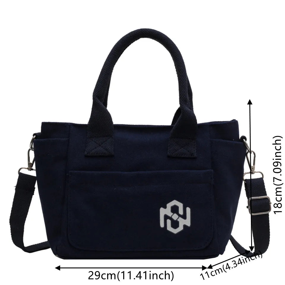 Female Versatile Canvas Handbag Light Large-capacity Ethnic Style Travel Casual Female High Quality Shopping Tote Bag
