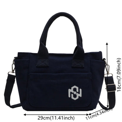 Female Versatile Canvas Handbag Light Large-capacity Ethnic Style Travel Casual Female High Quality Shopping Tote Bag