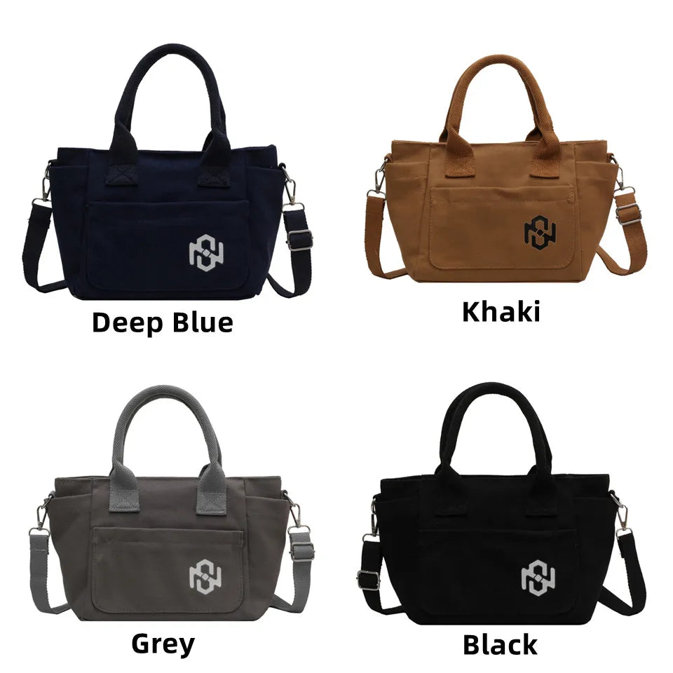 Female Versatile Canvas Handbag Light Large-capacity Ethnic Style Travel Casual Female High Quality Shopping Tote Bag