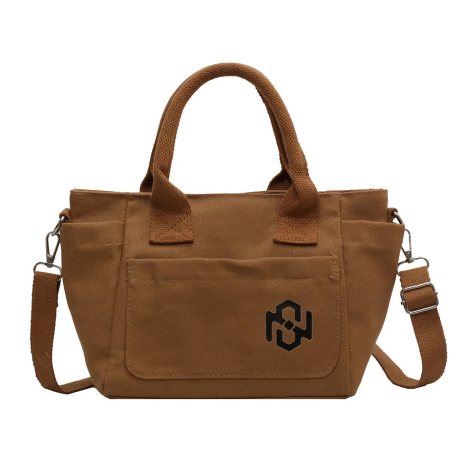 Female Versatile Canvas Handbag Light Large-capacity Ethnic Style Travel Casual Female High Quality Shopping Tote Bag