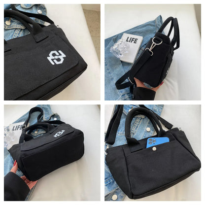 Female Versatile Canvas Handbag Light Large-capacity Ethnic Style Travel Casual Female High Quality Shopping Tote Bag