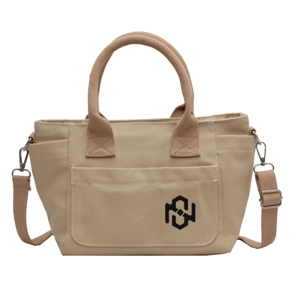 Female Versatile Canvas Handbag Light Large-capacity Ethnic Style Travel Casual Female High Quality Shopping Tote Bag