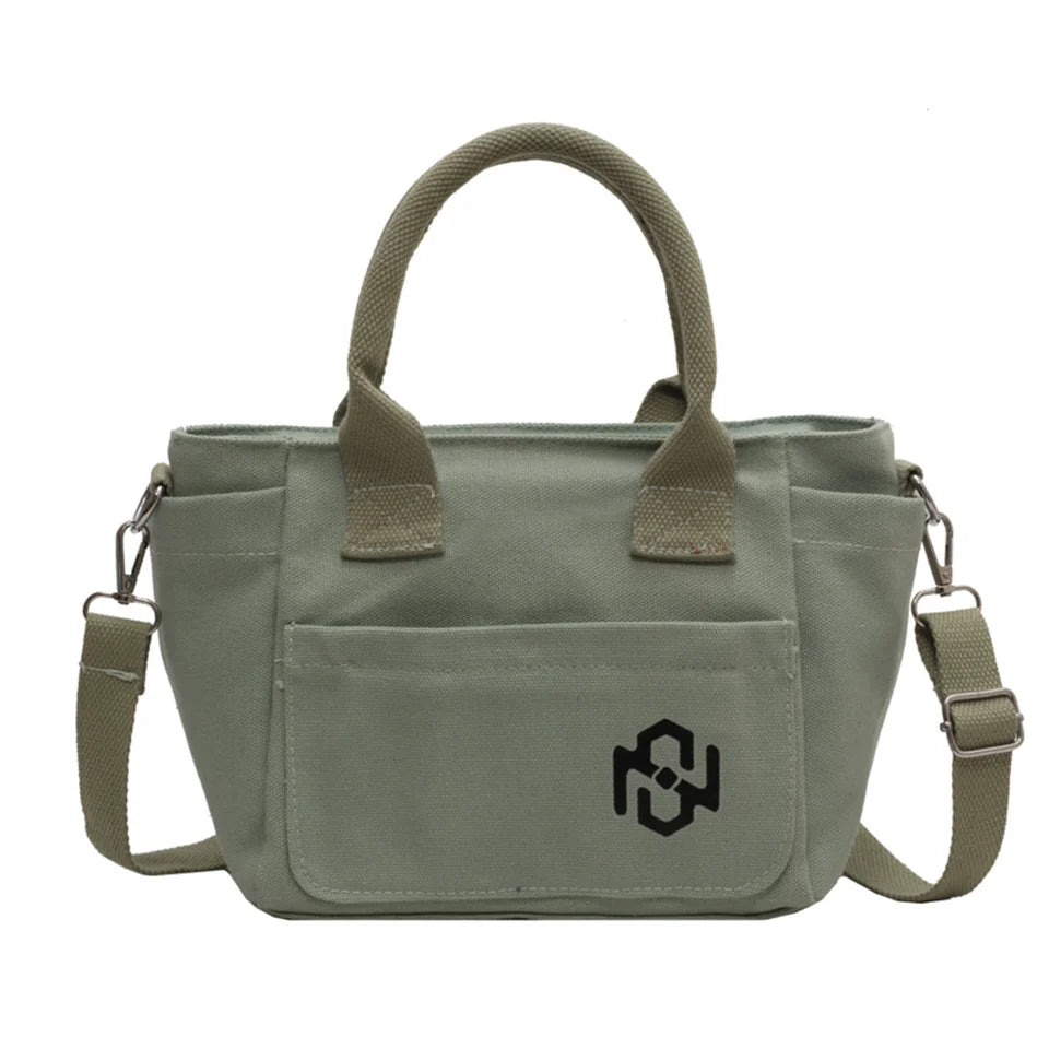 Female Versatile Canvas Handbag Light Large-capacity Ethnic Style Travel Casual Female High Quality Shopping Tote Bag