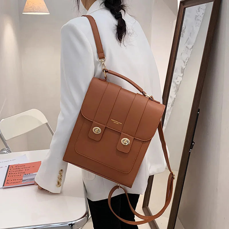 Female Vintage Style Cover Backpacks Girl School Handbags Casual Classic Shoulder Bags Mochila Femenina